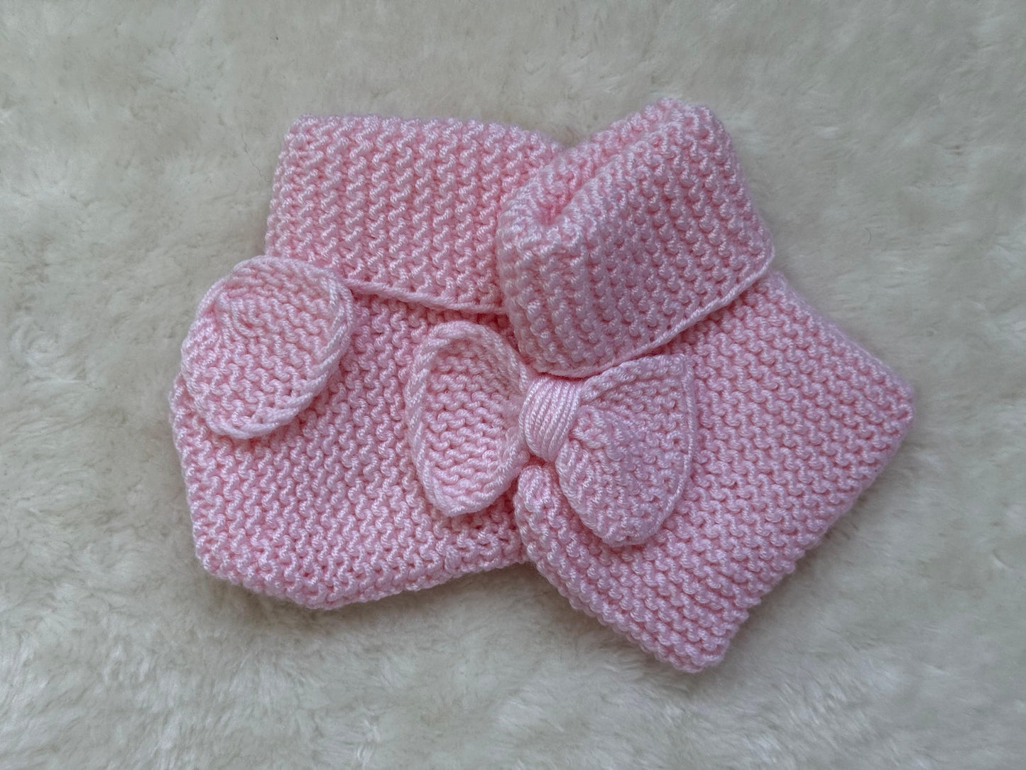 Handstickade Babytofflor